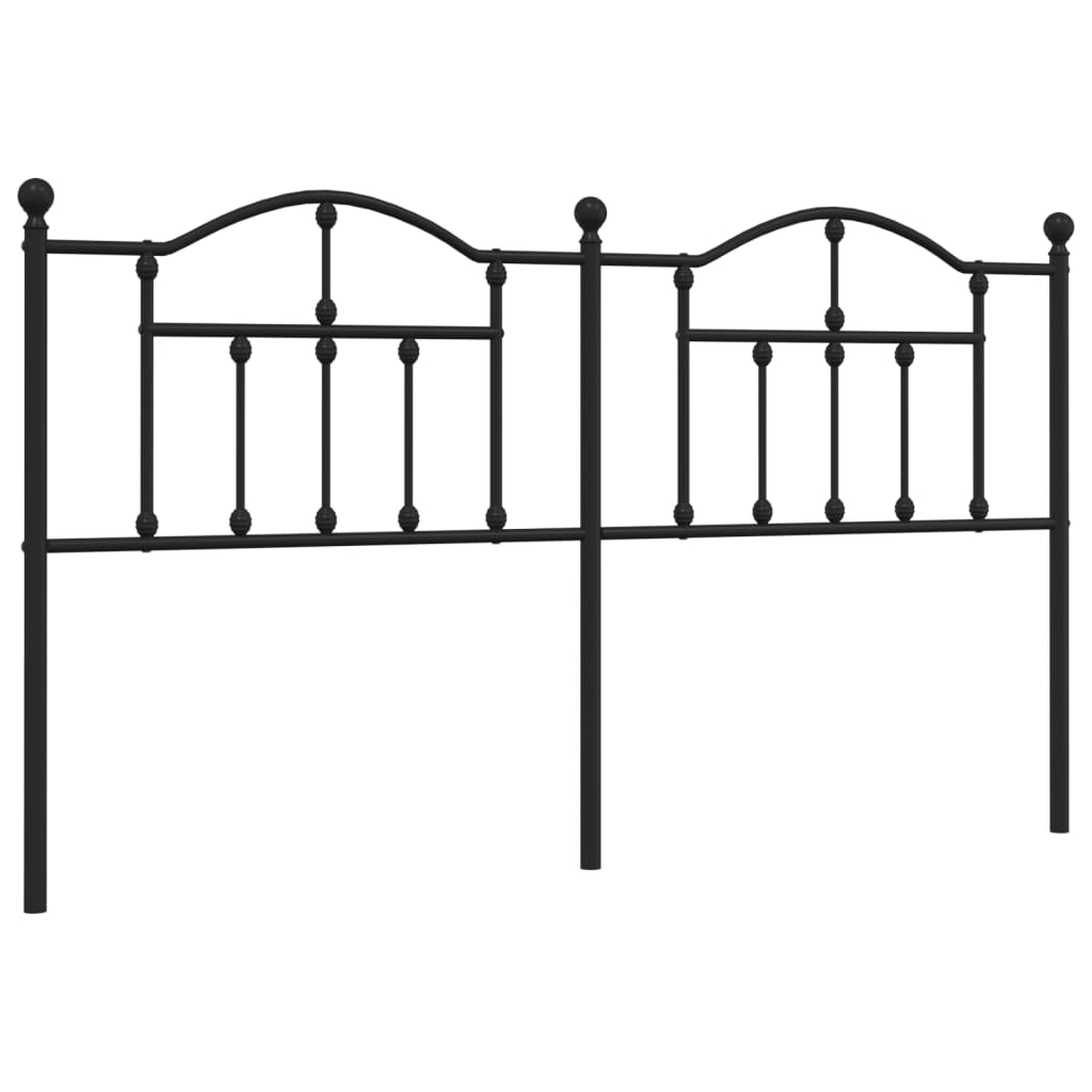 Vervangend hoofdbord 160 cm metaal zwart is nu te koop bij PeponiXL, paradijselijk wonen!