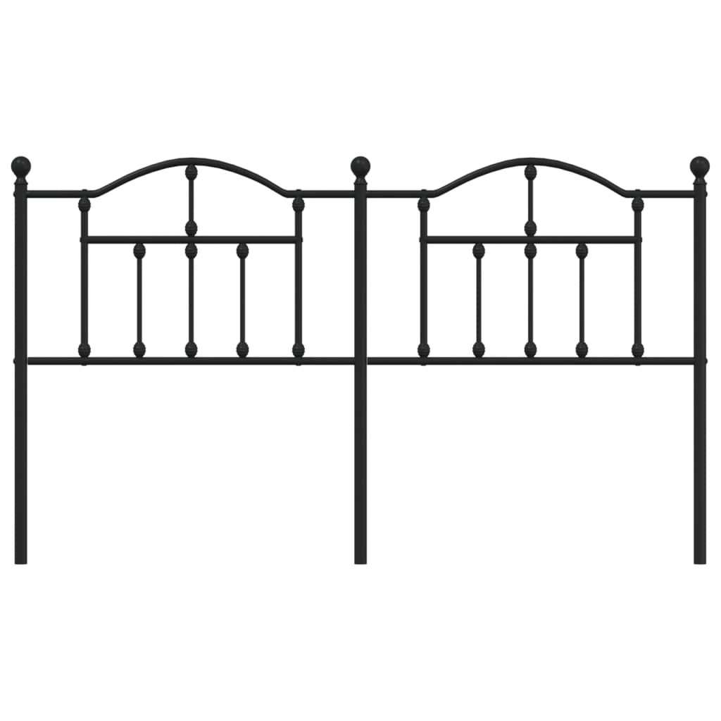 Vervangend hoofdbord 160 cm metaal zwart is nu te koop bij PeponiXL, paradijselijk wonen!
