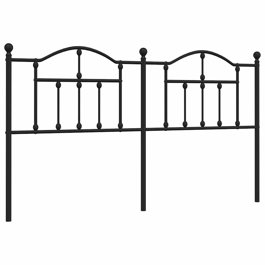 Vervangend hoofdbord 180 cm metaal zwart is nu te koop bij PeponiXL, paradijselijk wonen!