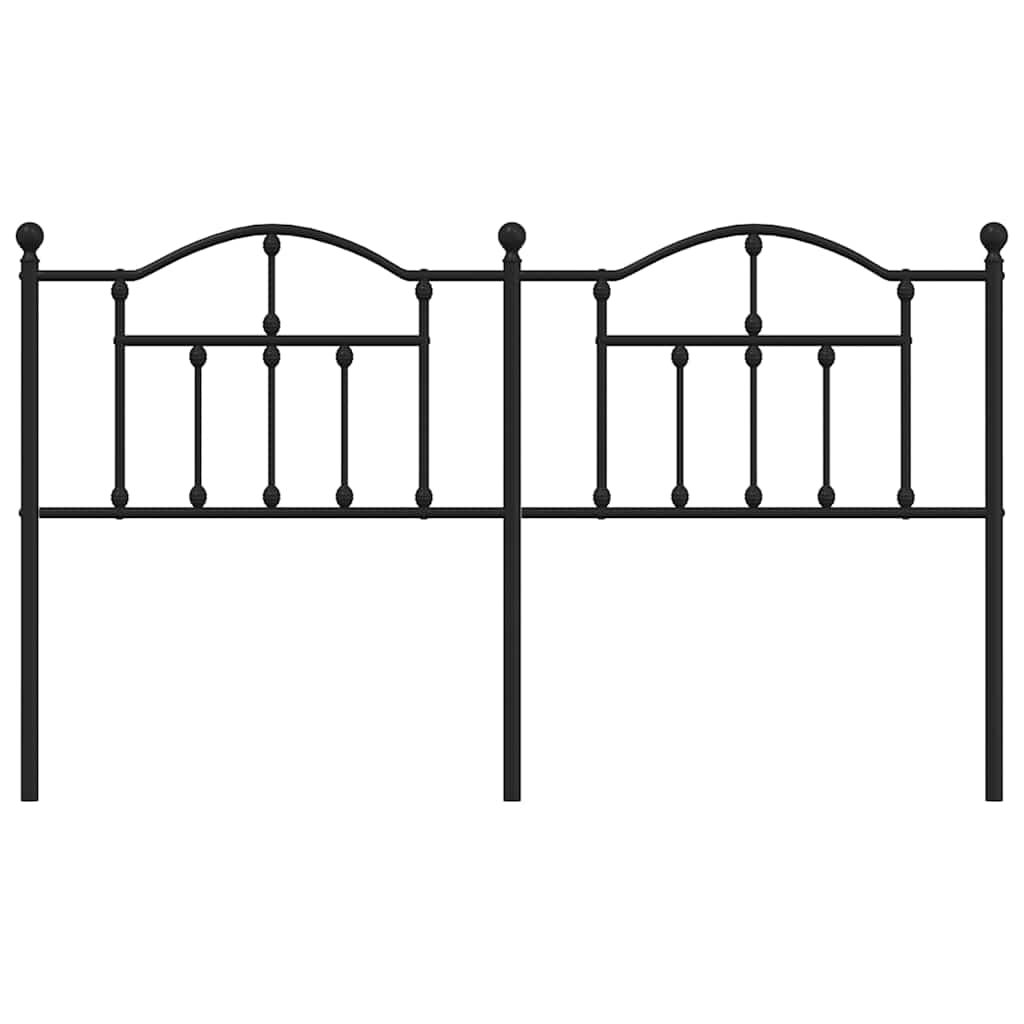 Vervangend hoofdbord 180 cm metaal zwart is nu te koop bij PeponiXL, paradijselijk wonen!