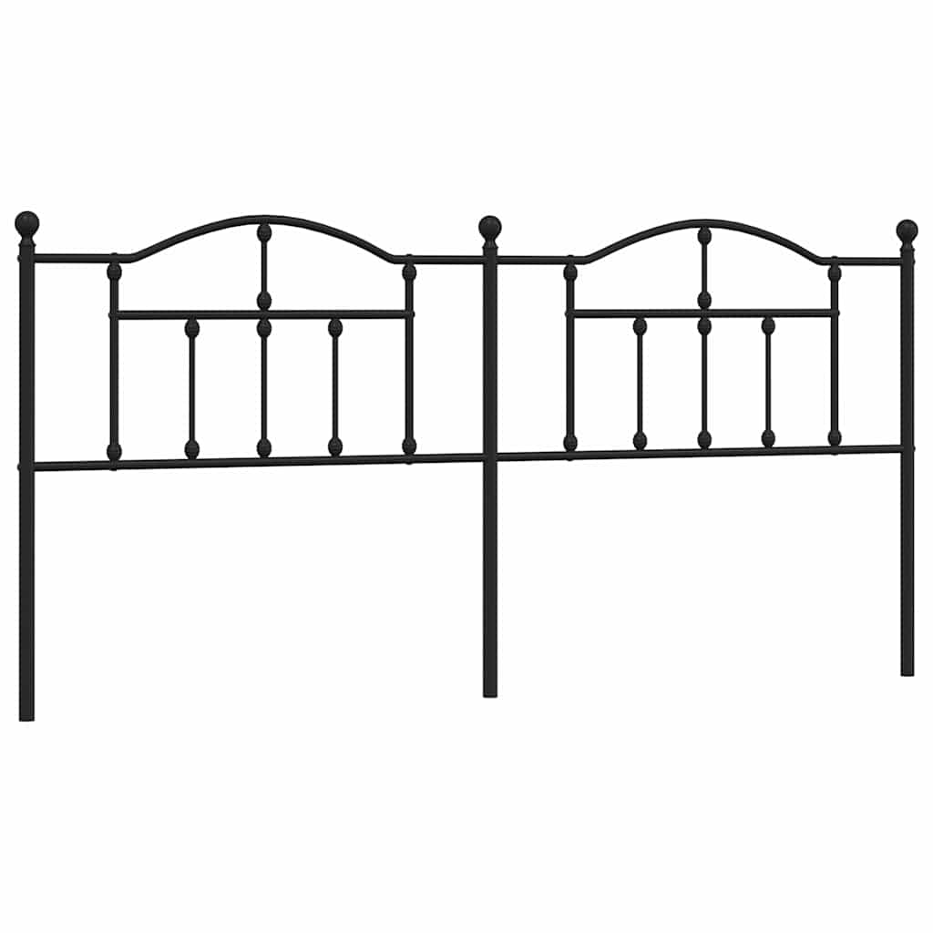Vervangend hoofdbord 193 cm metaal zwart is nu te koop bij PeponiXL, paradijselijk wonen!