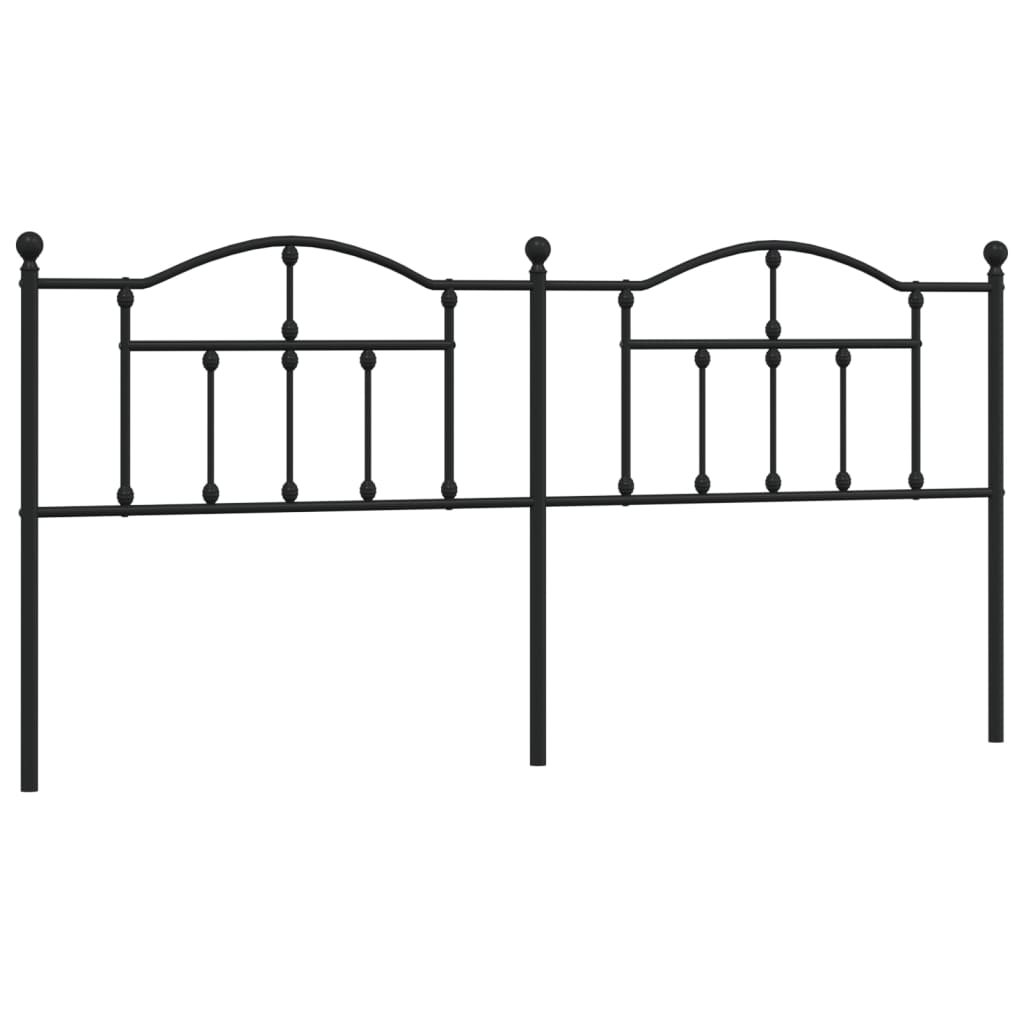 Vervangend hoofdbord 200 cm metaal zwart is nu te koop bij PeponiXL, paradijselijk wonen!