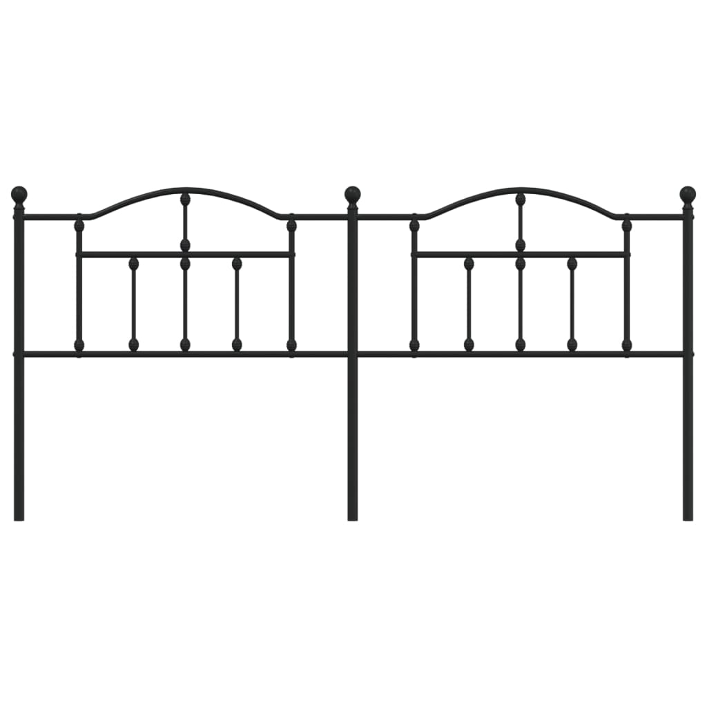 Vervangend hoofdbord 200 cm metaal zwart is nu te koop bij PeponiXL, paradijselijk wonen!