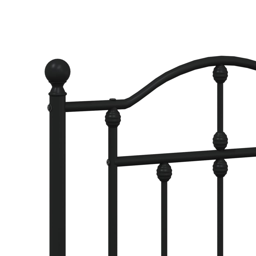 Vervangend hoofdbord 200 cm metaal zwart is nu te koop bij PeponiXL, paradijselijk wonen!