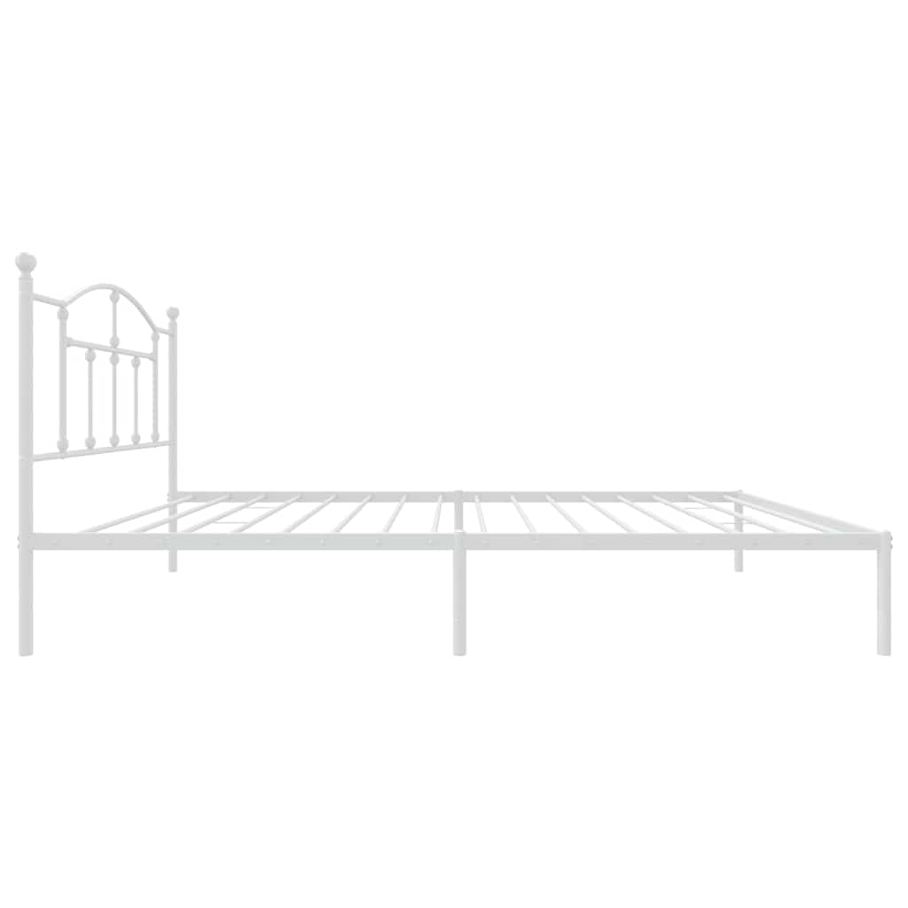 Bedframe met hoofdbord metaal wit 100x200 cm is nu te koop bij PeponiXL, paradijselijk wonen!