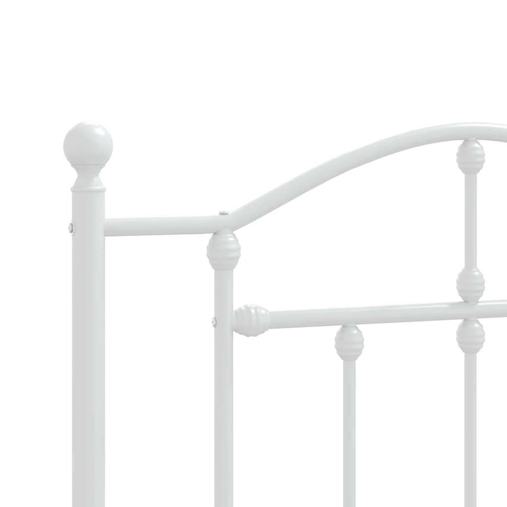 Bedframe met hoofdbord metaal wit 100x200 cm is nu te koop bij PeponiXL, paradijselijk wonen!