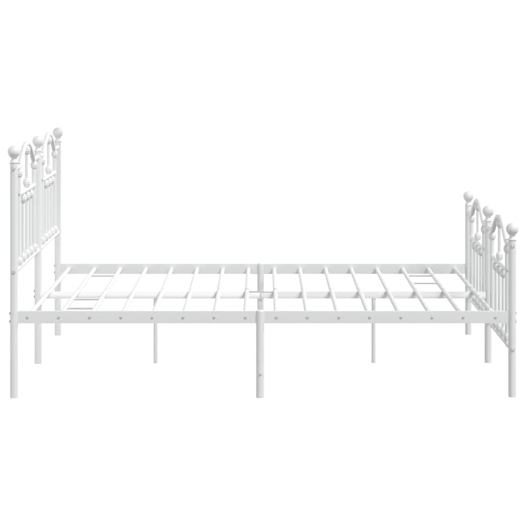 Bedframe met hoofd- en voeteneinde metaal wit 183x213 cm is nu te koop bij PeponiXL, paradijselijk wonen!