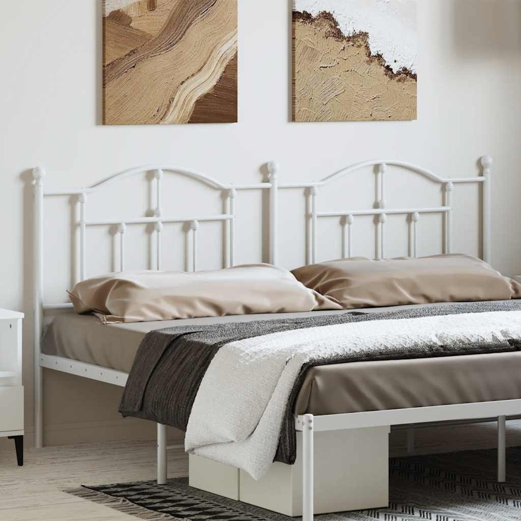 Vervangend hoofdbord 180 cm metaal wit is nu te koop bij PeponiXL, paradijselijk wonen!