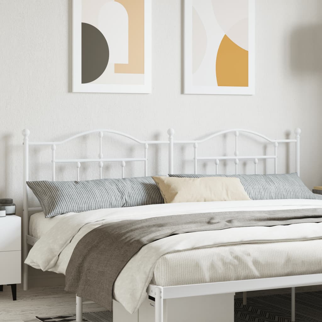Vervangend hoofdbord 200 cm metaal wit is nu te koop bij PeponiXL, paradijselijk wonen!