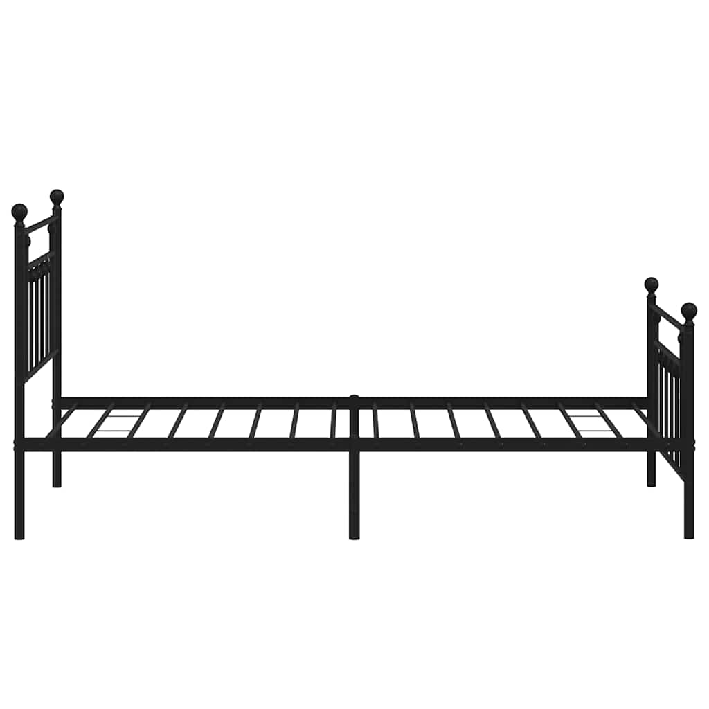 Bedframe met hoofd- en voeteneinde metaal zwart 100x190 cm is nu te koop bij PeponiXL, paradijselijk wonen!