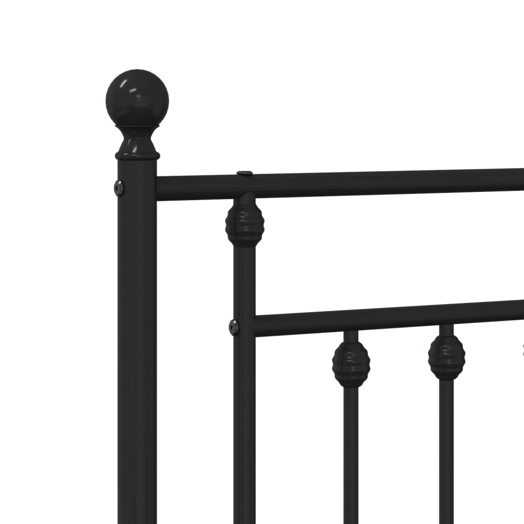 Vervangend hoofdbord 75 cm metaal zwart is nu te koop bij PeponiXL, paradijselijk wonen!