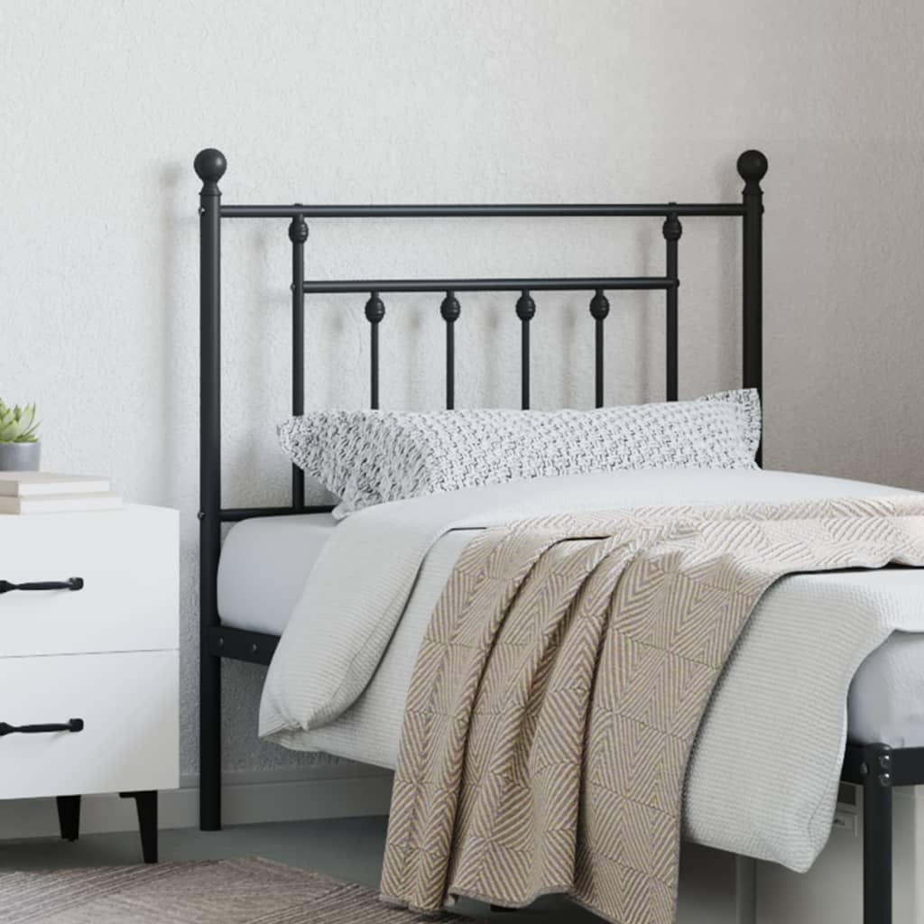 Vervangend hoofdbord 80 cm metaal zwart is nu te koop bij PeponiXL, paradijselijk wonen!