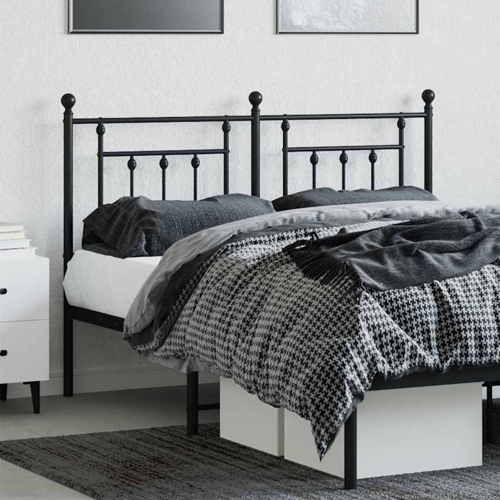 Vervangend hoofdbord 140 cm metaal zwart is nu te koop bij PeponiXL, paradijselijk wonen!
