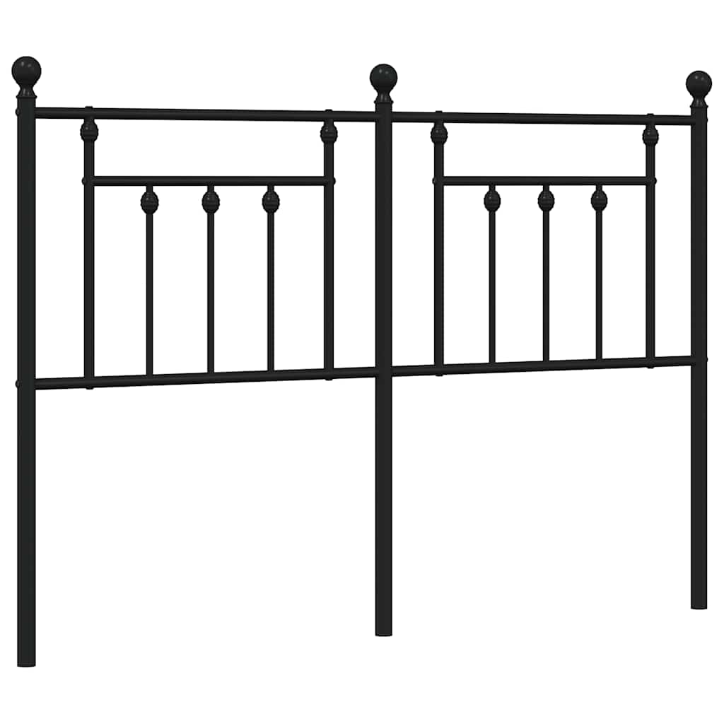 Vervangend hoofdbord 150 cm metaal zwart is nu te koop bij PeponiXL, paradijselijk wonen!