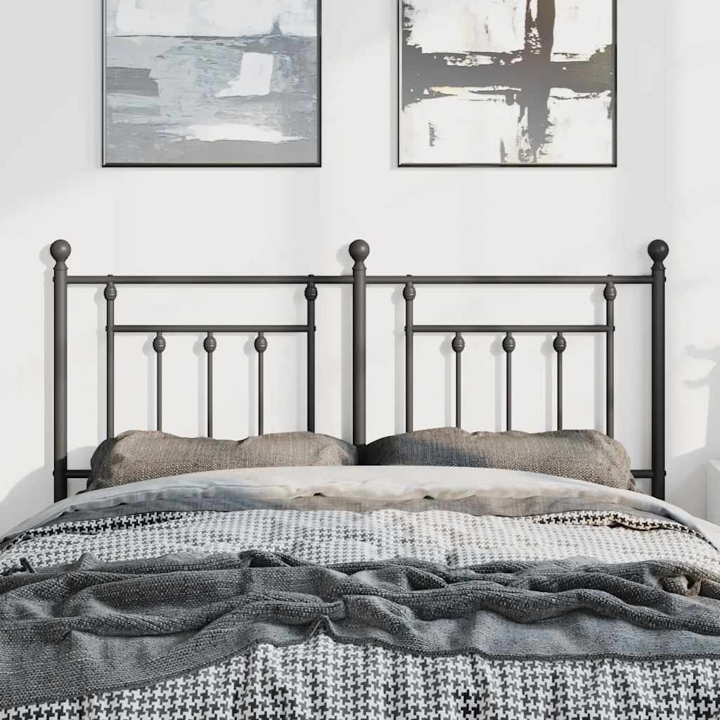 Vervangend hoofdbord 150 cm metaal zwart is nu te koop bij PeponiXL, paradijselijk wonen!
