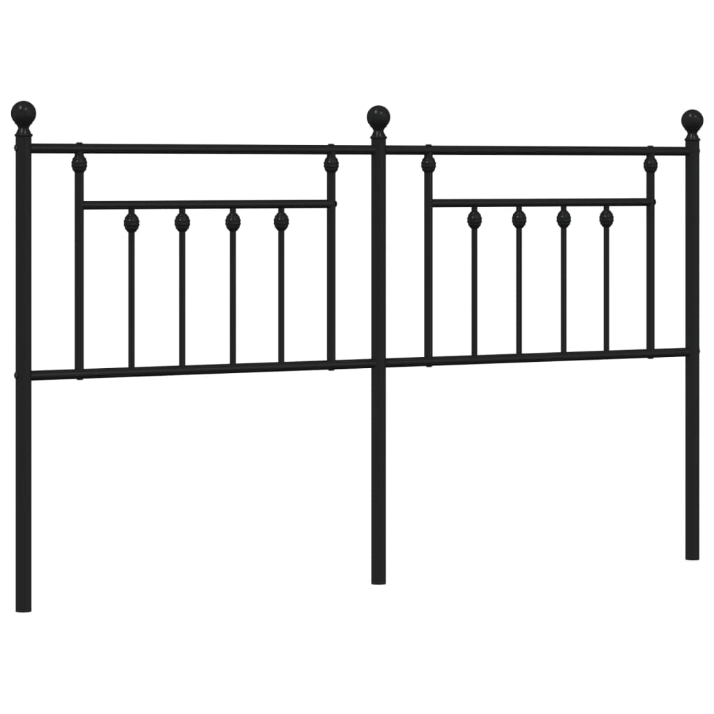 Vervangend hoofdbord 160 cm metaal zwart is nu te koop bij PeponiXL, paradijselijk wonen!