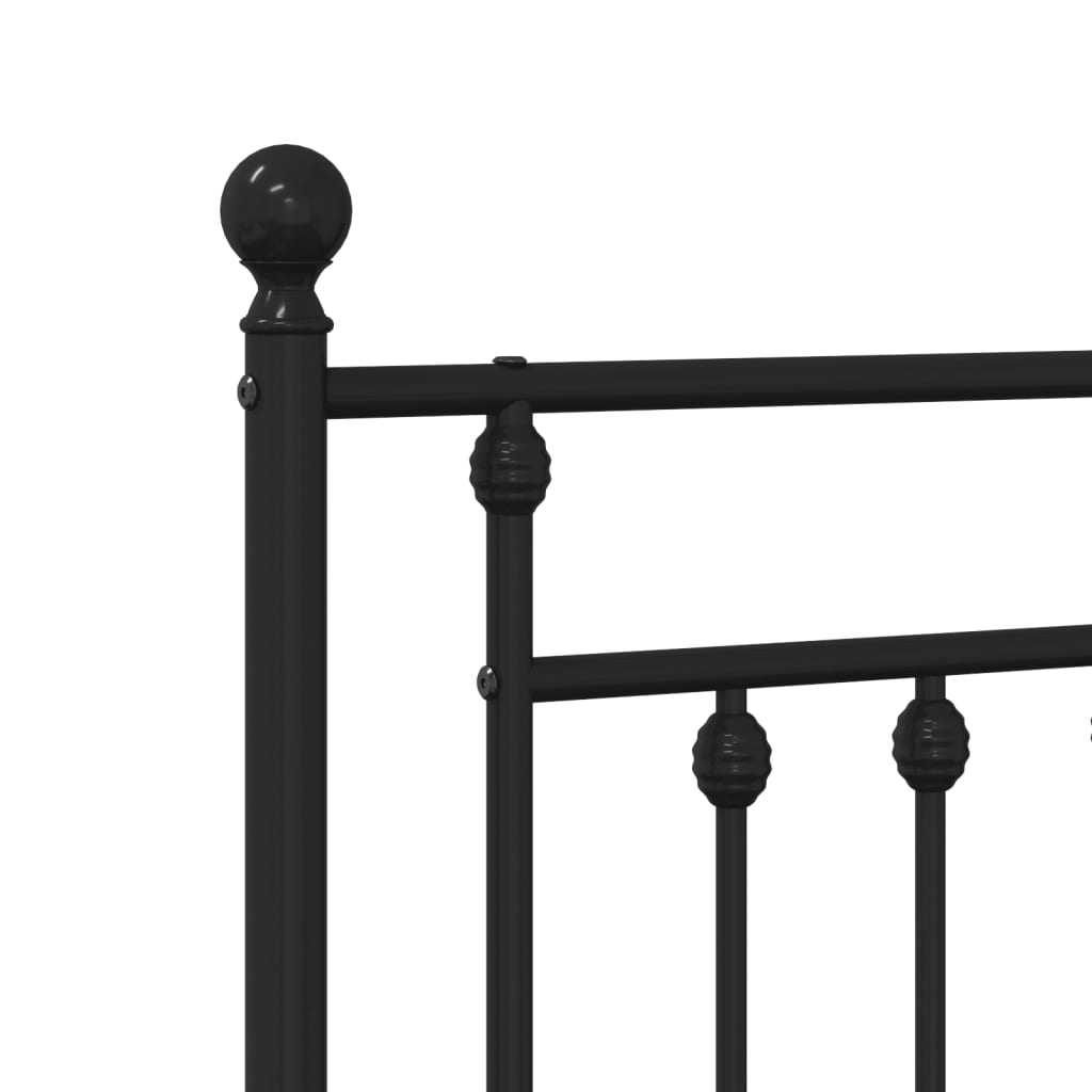 Vervangend hoofdbord 160 cm metaal zwart is nu te koop bij PeponiXL, paradijselijk wonen!
