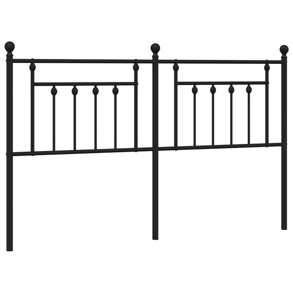 Vervangend hoofdbord 180 cm metaal zwart is nu te koop bij PeponiXL, paradijselijk wonen!