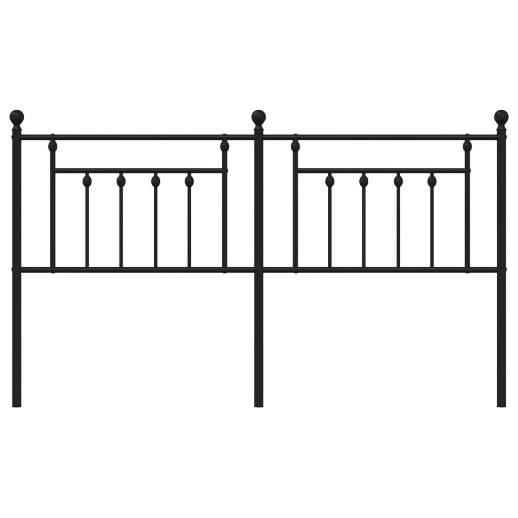Vervangend hoofdbord 180 cm metaal zwart is nu te koop bij PeponiXL, paradijselijk wonen!