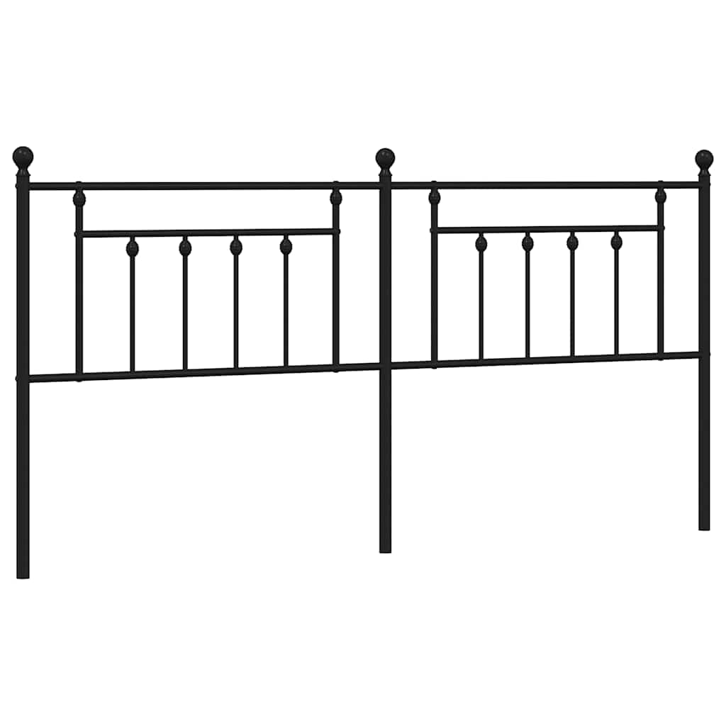 Vervangend hoofdbord 193 cm metaal zwart is nu te koop bij PeponiXL, paradijselijk wonen!