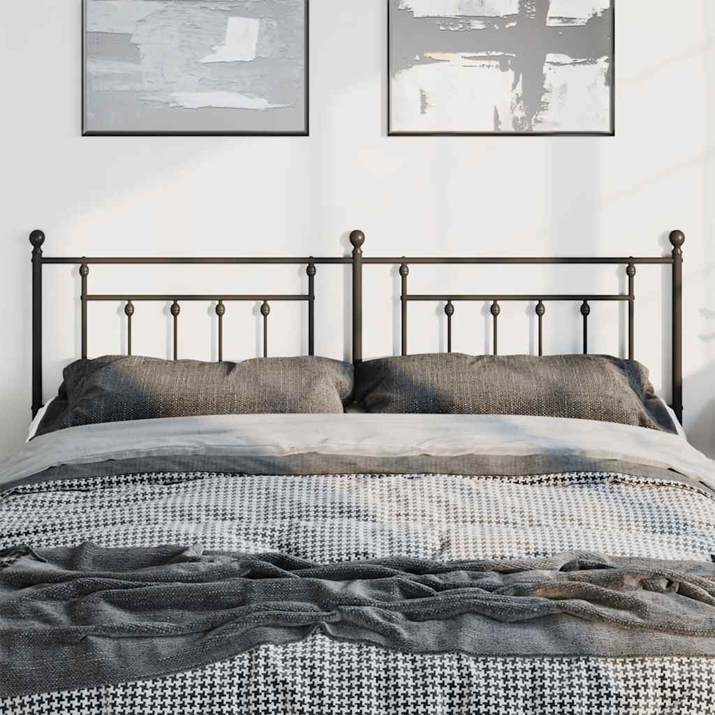 Vervangend hoofdbord 193 cm metaal zwart is nu te koop bij PeponiXL, paradijselijk wonen!