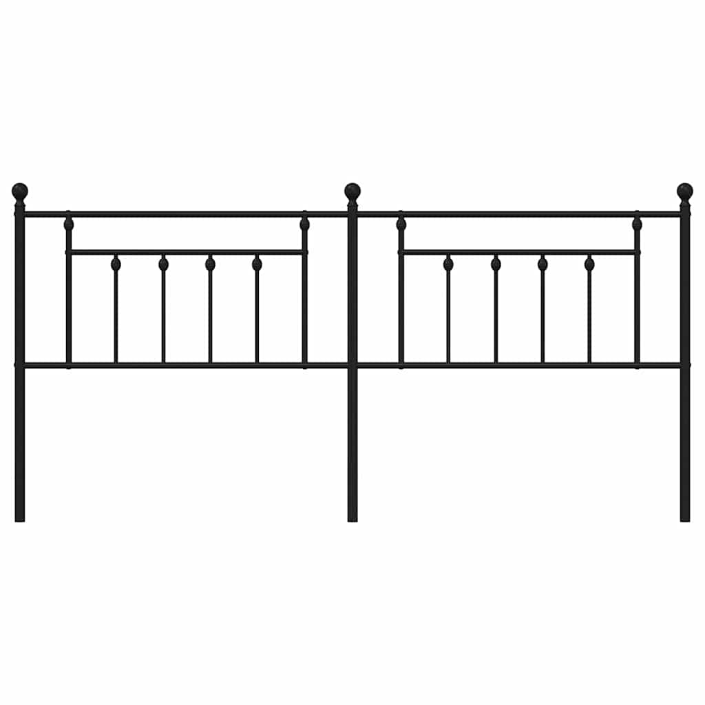 Vervangend hoofdbord 193 cm metaal zwart is nu te koop bij PeponiXL, paradijselijk wonen!