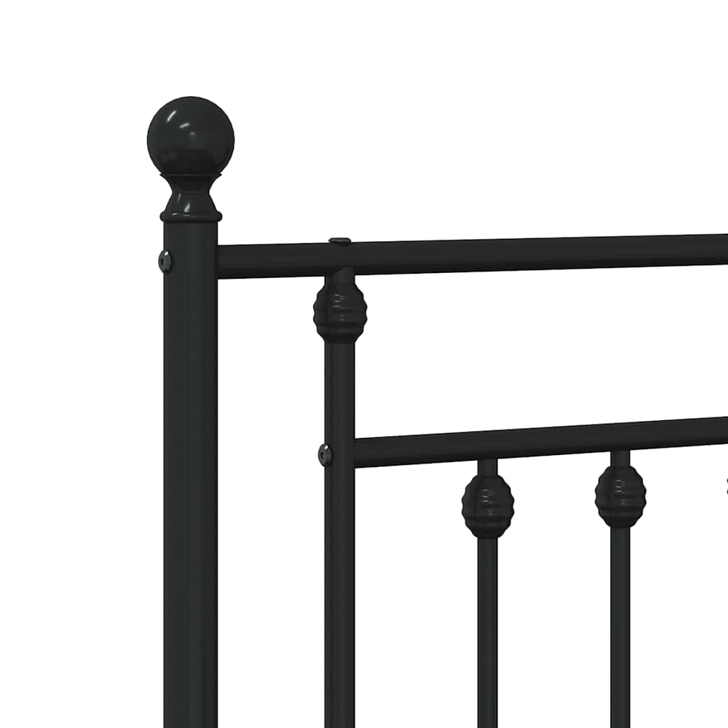 Vervangend hoofdbord 193 cm metaal zwart is nu te koop bij PeponiXL, paradijselijk wonen!