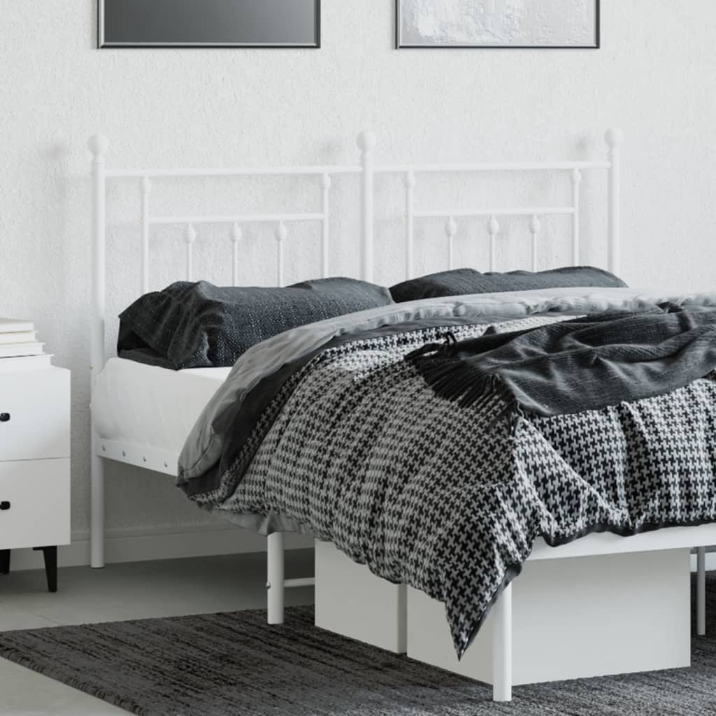 Vervangend hoofdbord 140 cm metaal wit is nu te koop bij PeponiXL, paradijselijk wonen!