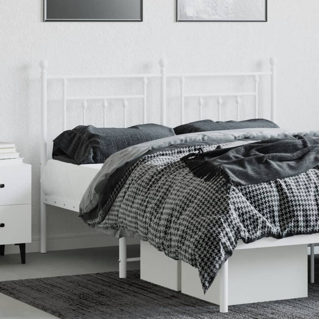 Vervangend hoofdbord 150 cm metaal wit is nu te koop bij PeponiXL, paradijselijk wonen!