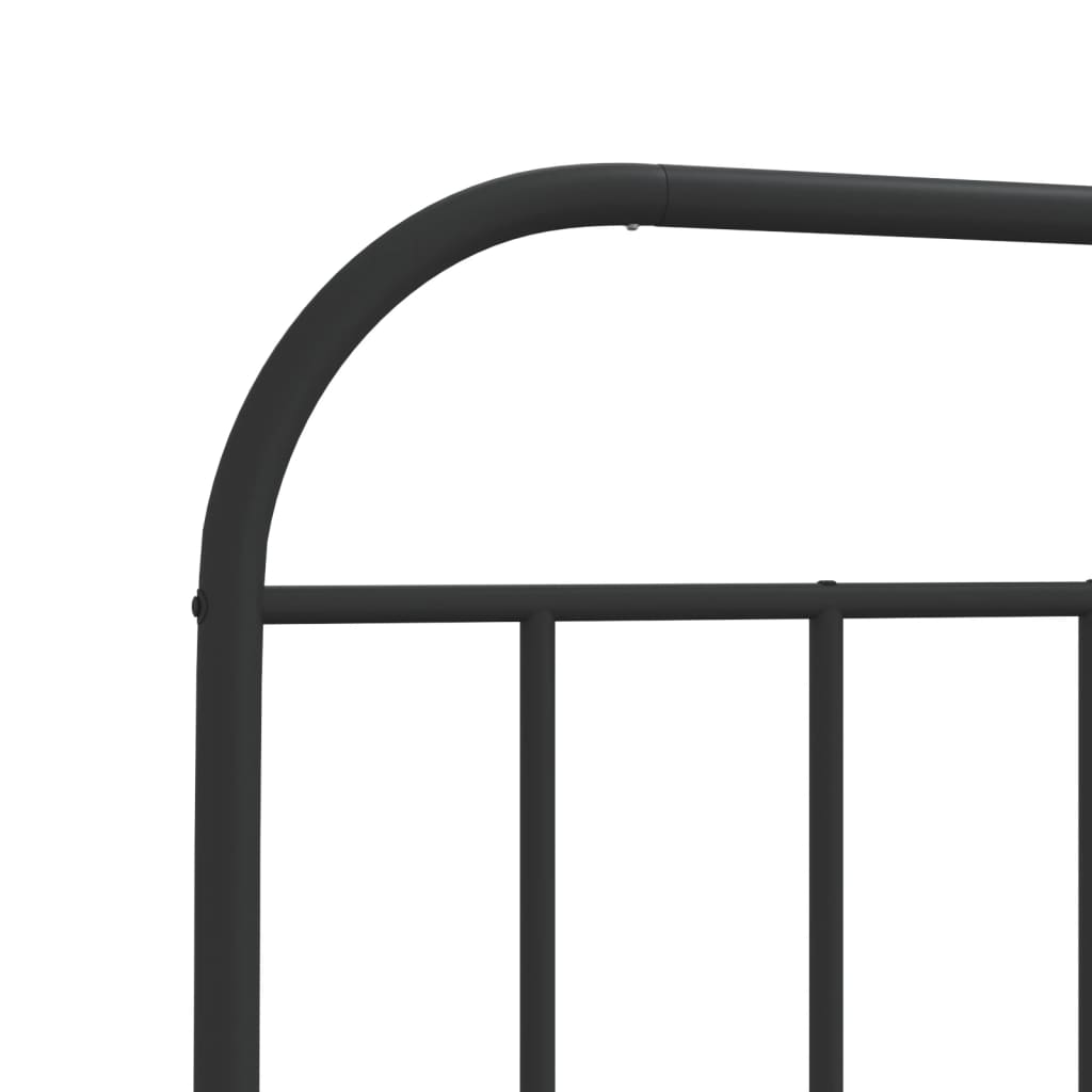 Bedframe met hoofd- en voeteneinde metaal zwart 75x190 cm is nu te koop bij PeponiXL, paradijselijk wonen!