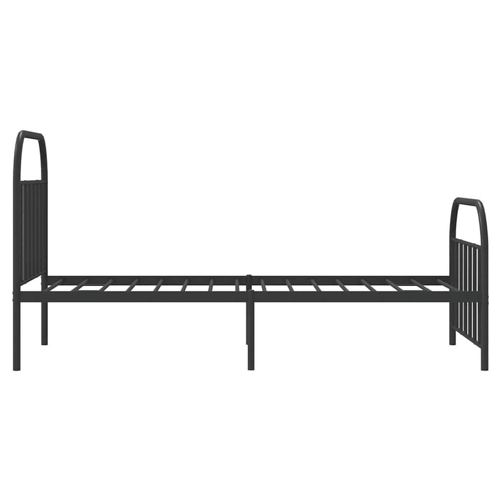 Bedframe met hoofd- en voeteneinde metaal zwart 100x190 cm is nu te koop bij PeponiXL, paradijselijk wonen!
