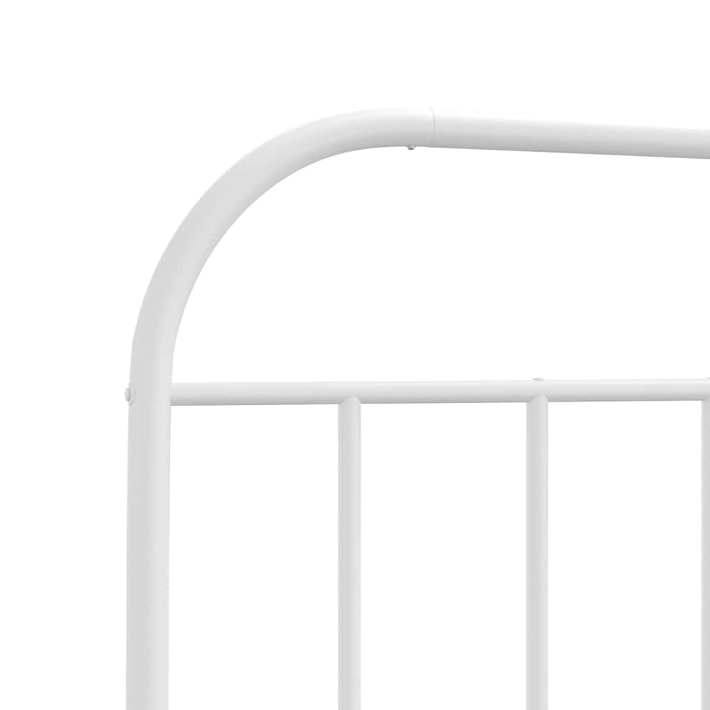 Bedframe met hoofd- en voeteneinde metaal wit 100x190 cm is nu te koop bij PeponiXL, paradijselijk wonen!