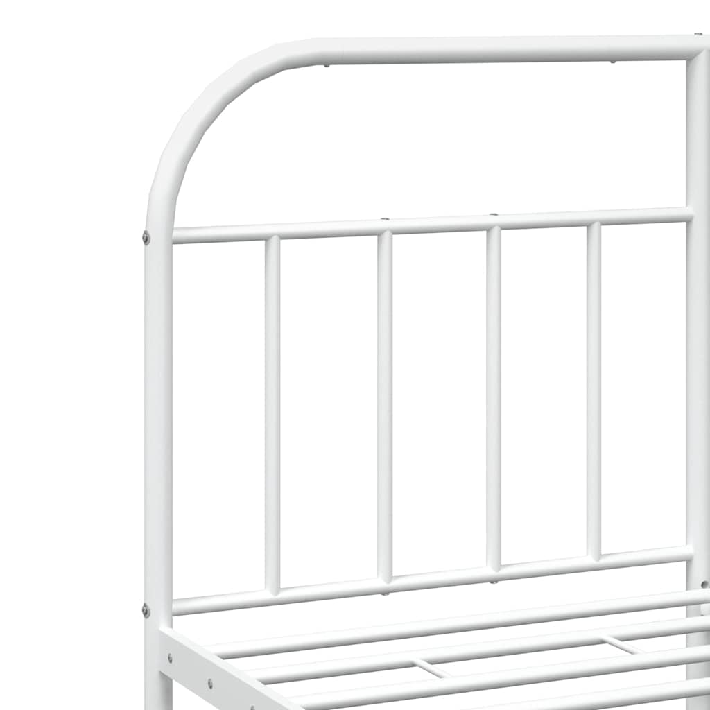 Bedframe met hoofd- en voeteneinde metaal wit 150x200 cm is nu te koop bij PeponiXL, paradijselijk wonen!