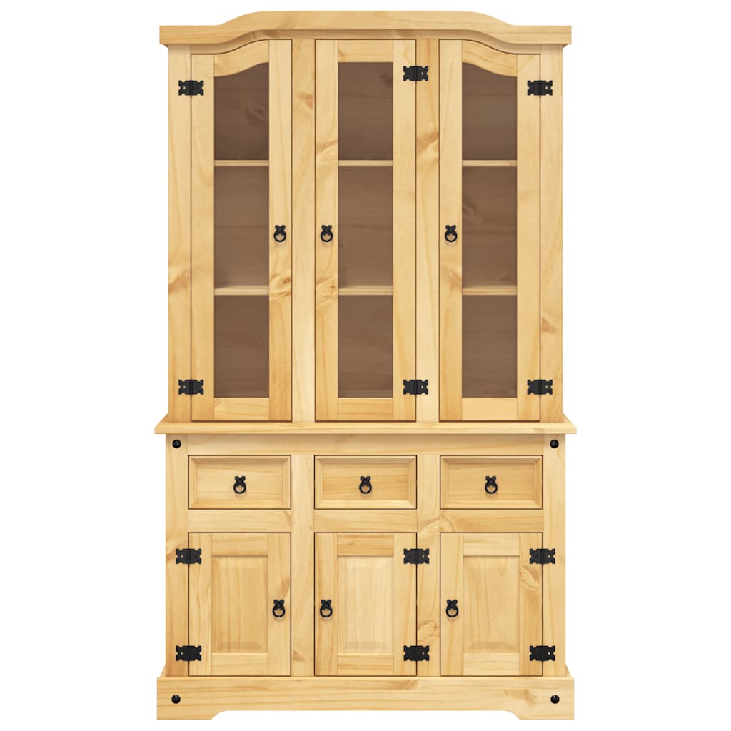 Hoge kast Corona 112x43x196 cm Mexicaans grenenhout bruin is nu te koop bij PeponiXL, paradijselijk wonen!