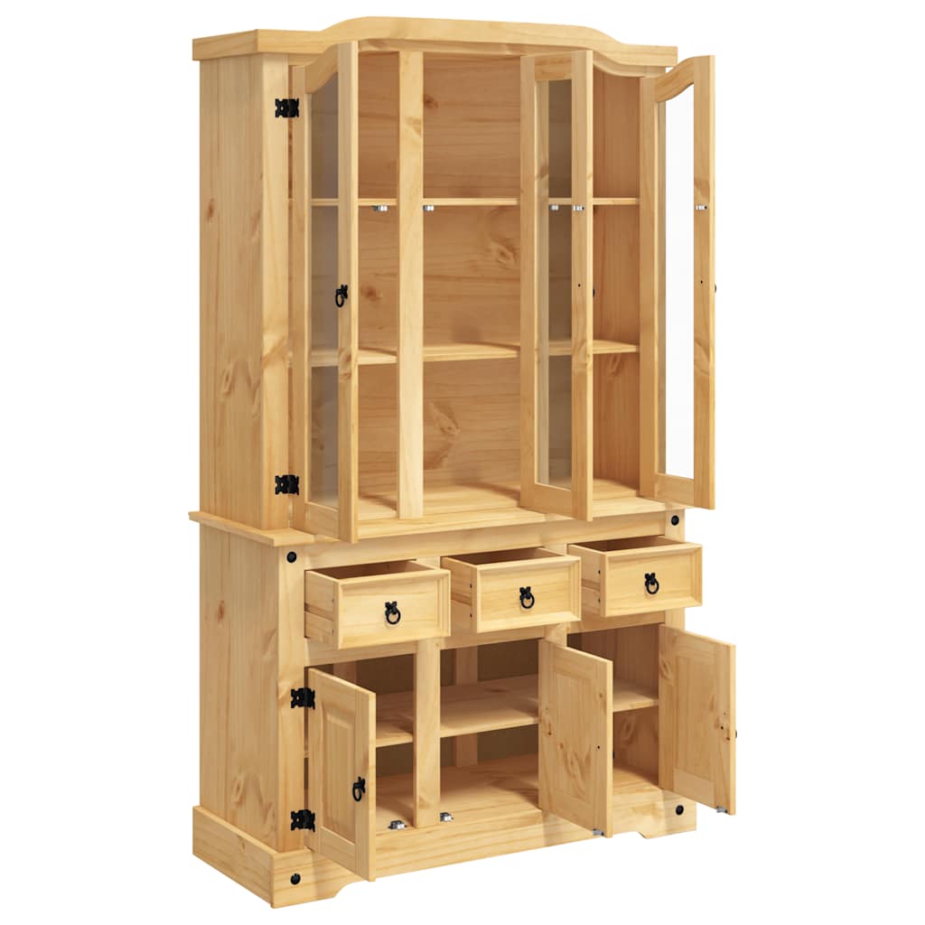 Hoge kast Corona 112x43x196 cm Mexicaans grenenhout bruin is nu te koop bij PeponiXL, paradijselijk wonen!