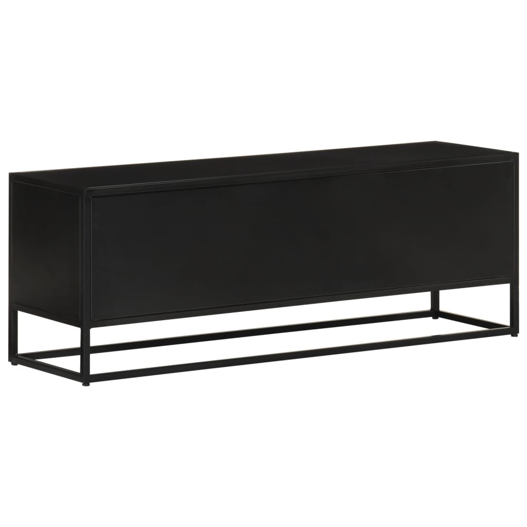 Tv-meubel 110x30x40 cm massief ruw mangohout en ijzer is nu te koop bij PeponiXL, paradijselijk wonen!