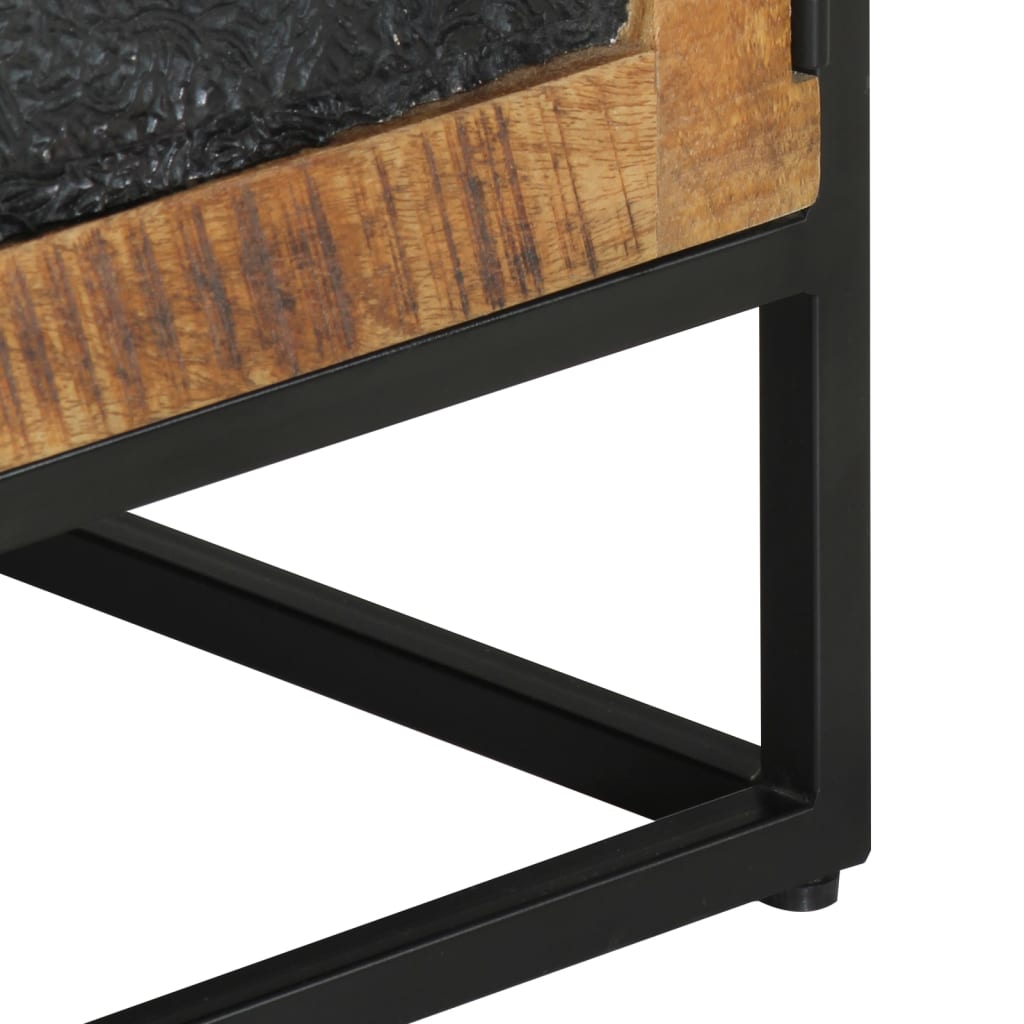 Tv-meubel 110x30x40 cm massief ruw mangohout en ijzer is nu te koop bij PeponiXL, paradijselijk wonen!