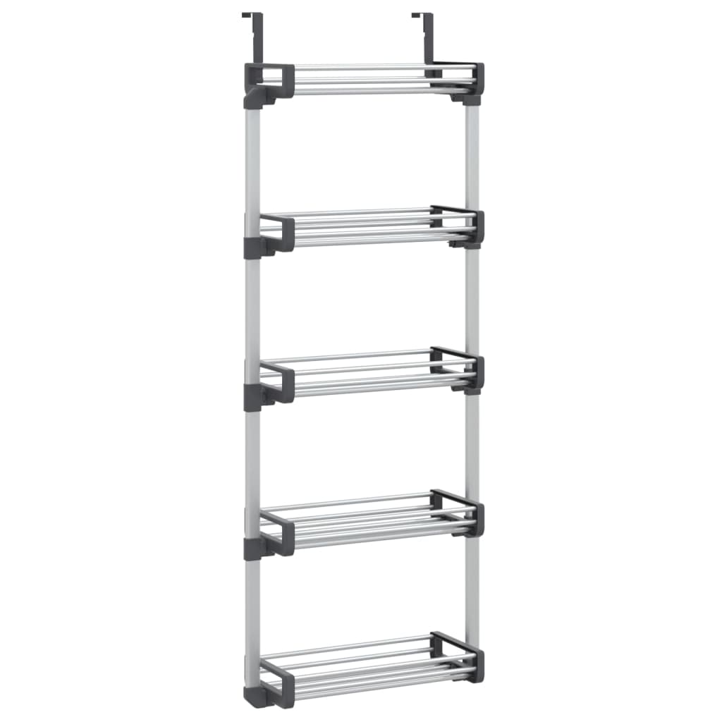 Deurorganizer met 5 schappen 52x20x135 cm aluminium
