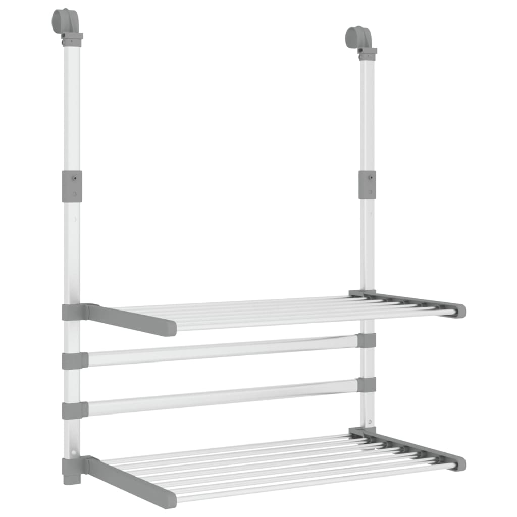 Droogrek voor balkon 54x25x42 cm aluminium is nu te koop bij PeponiXL, paradijselijk wonen!