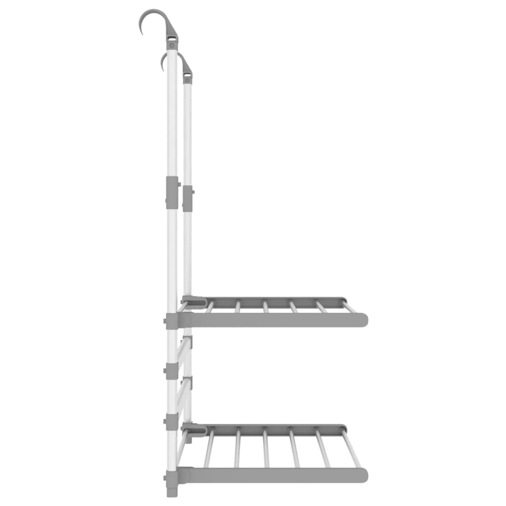 Droogrek voor balkon 54x25x42 cm aluminium is nu te koop bij PeponiXL, paradijselijk wonen!