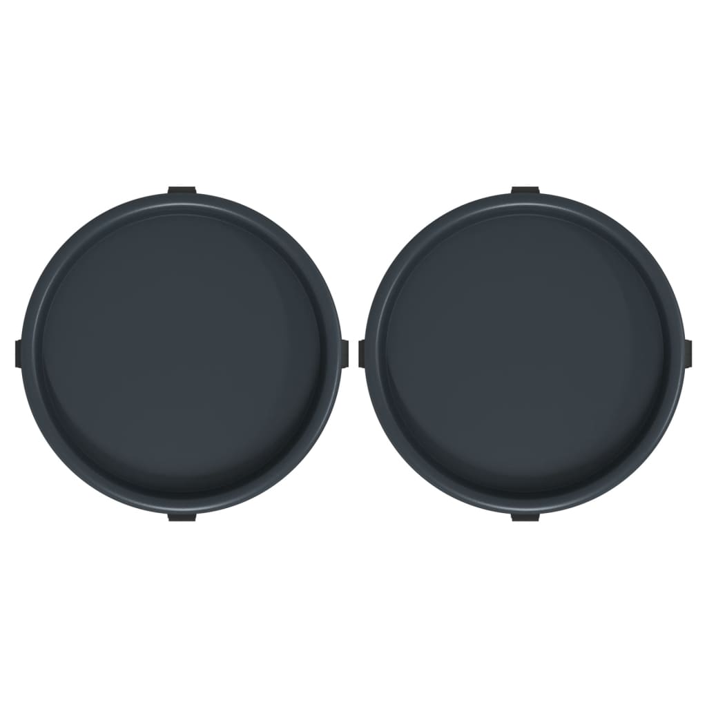 Plantentrolleys 2 st met wielen ø34 cm 35 kg grijs is nu te koop bij PeponiXL, paradijselijk wonen!