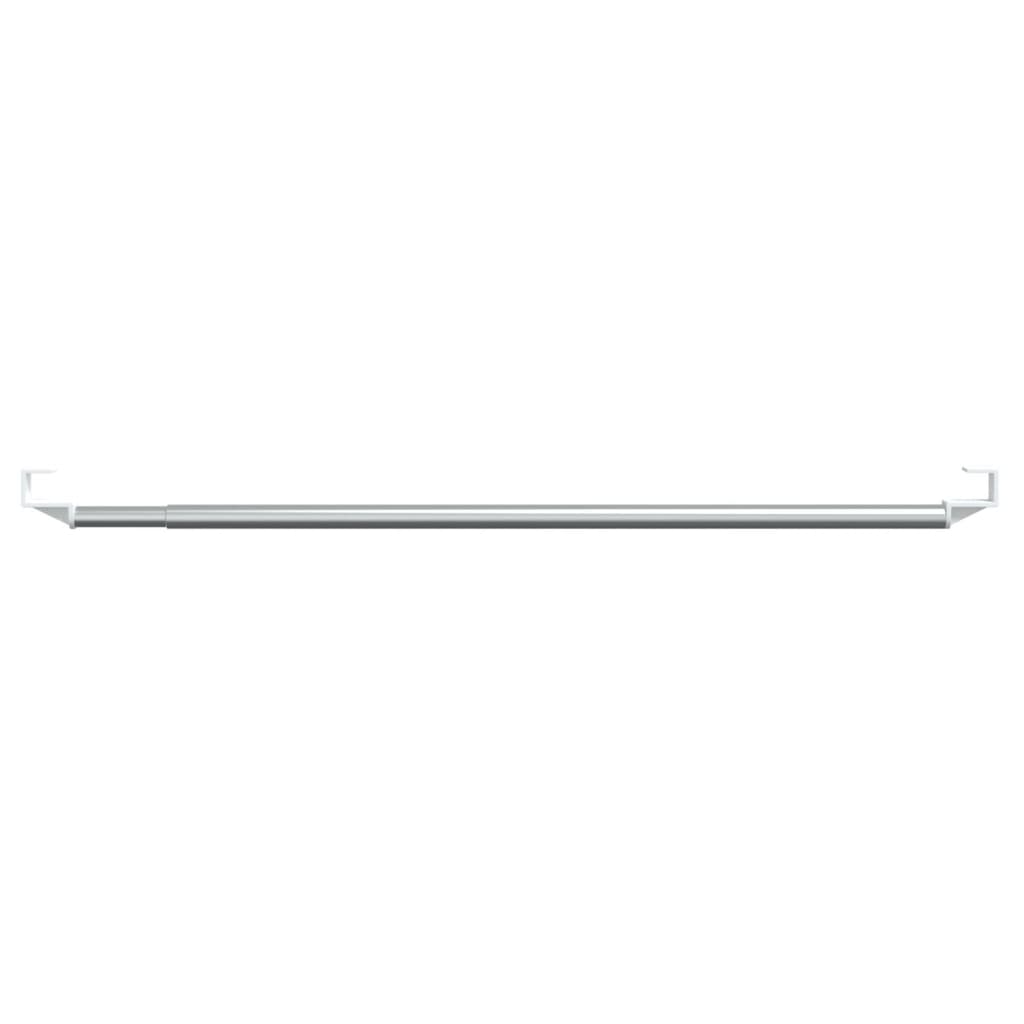 Gordijnrails 2 st 40-60 cm aluminium wit en zilverkleurig