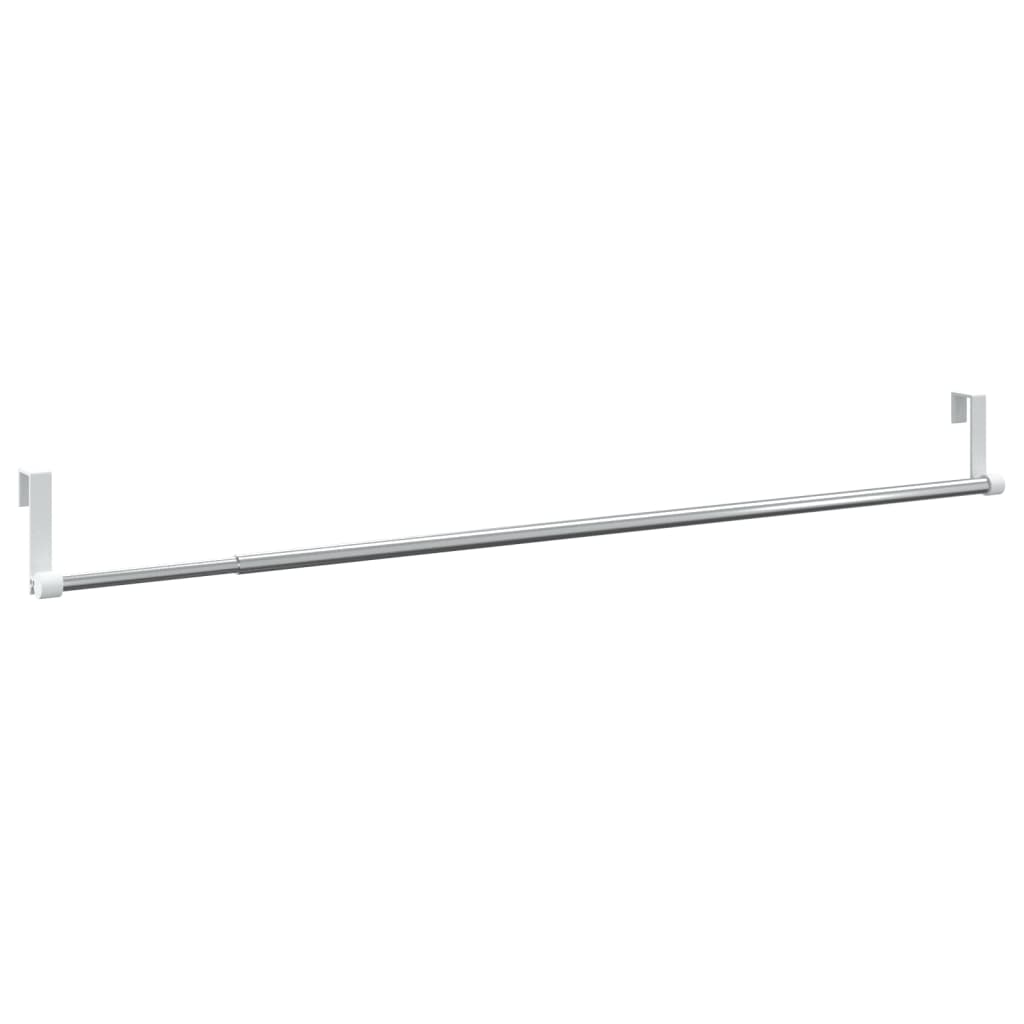 Gordijnrails 2 st 60-105 cm aluminium wit en zilverkleurig is nu te koop bij PeponiXL, paradijselijk wonen!