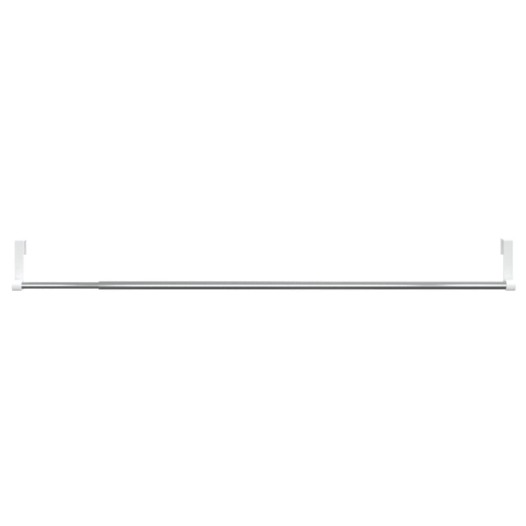 Gordijnrails 2 st 60-105 cm aluminium wit en zilverkleurig is nu te koop bij PeponiXL, paradijselijk wonen!