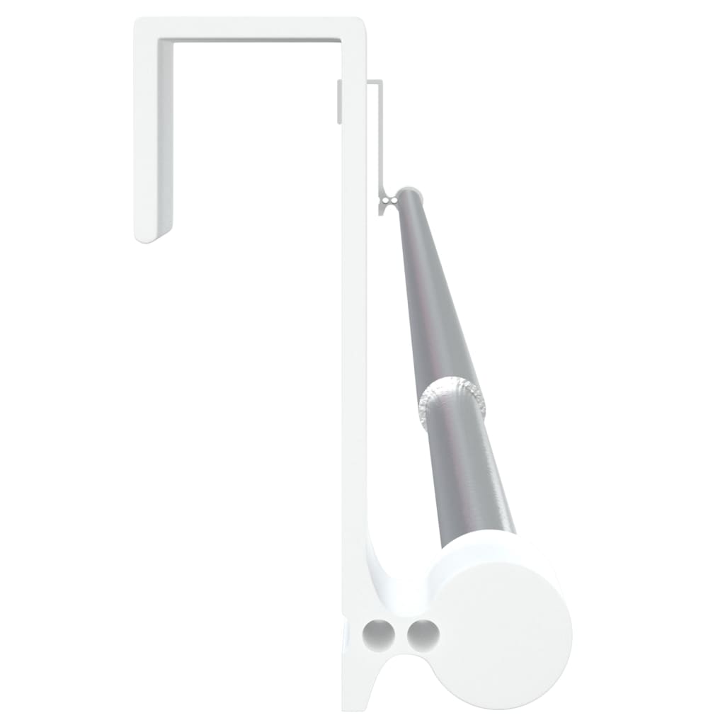 Gordijnrails 2 st 60-105 cm aluminium wit en zilverkleurig is nu te koop bij PeponiXL, paradijselijk wonen!
