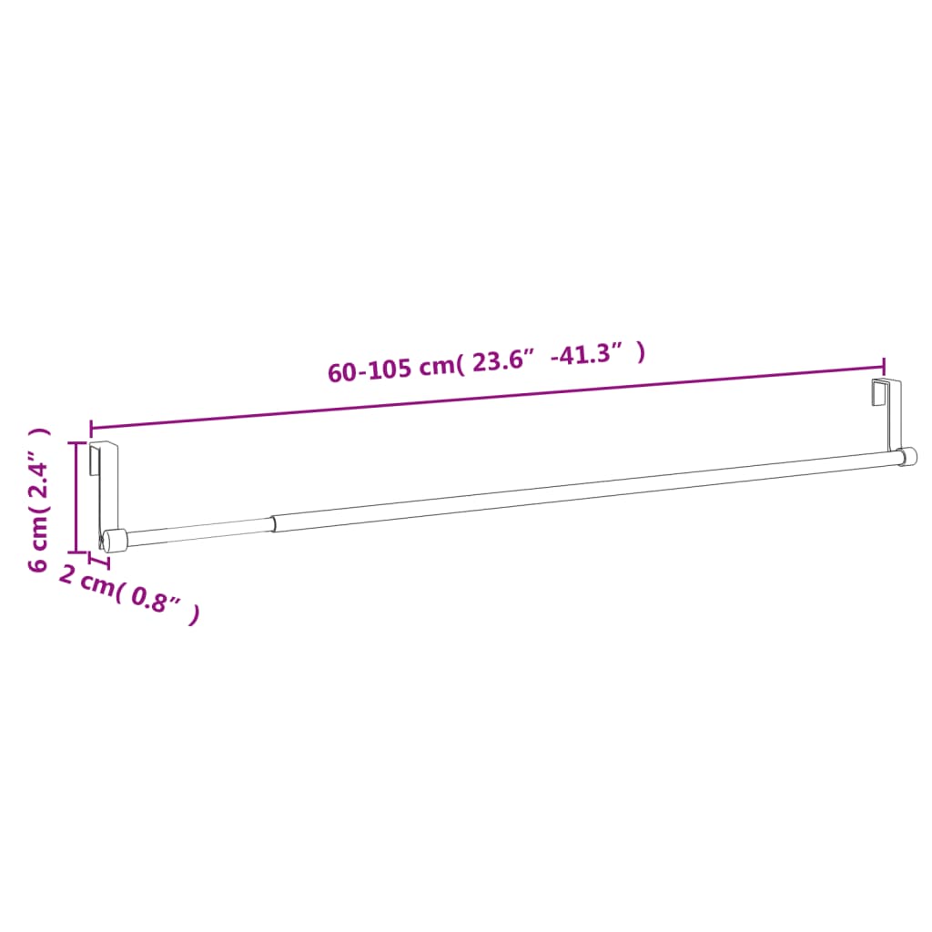 Gordijnrails 2 st 60-105 cm aluminium wit en zilverkleurig is nu te koop bij PeponiXL, paradijselijk wonen!