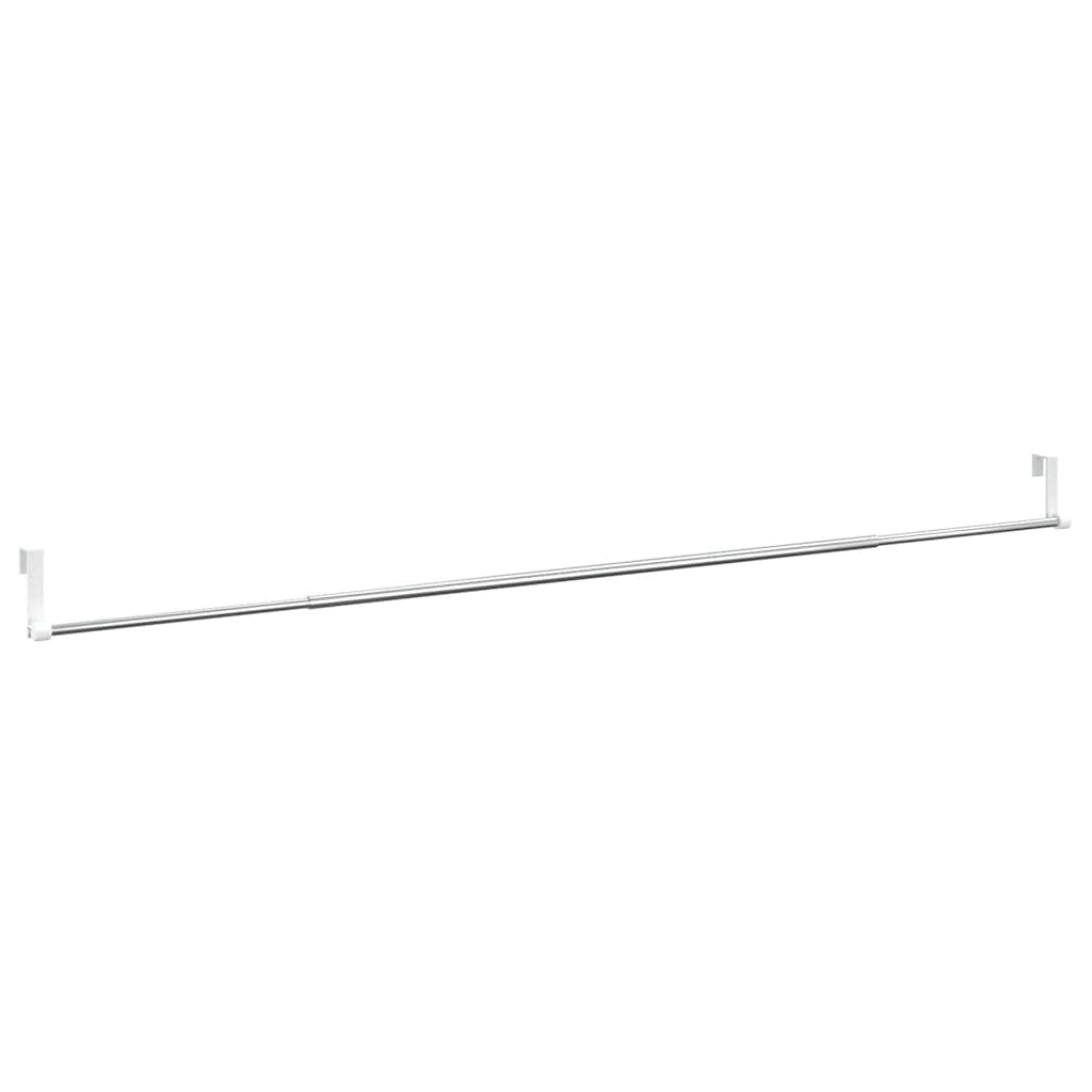 Gordijnrails 2 st 90-135 cm aluminium wit en zilverkleurig is nu te koop bij PeponiXL, paradijselijk wonen!