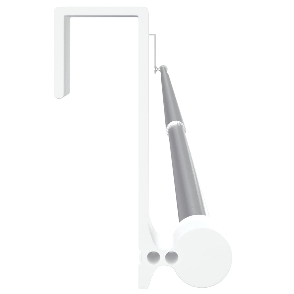 Gordijnrails 2 st 90-135 cm aluminium wit en zilverkleurig is nu te koop bij PeponiXL, paradijselijk wonen!