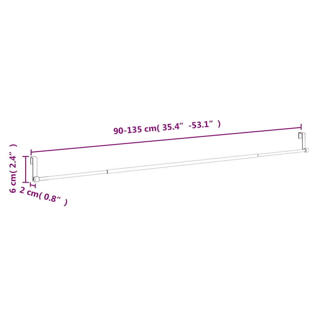 Gordijnrails 2 st 90-135 cm aluminium wit en zilverkleurig is nu te koop bij PeponiXL, paradijselijk wonen!