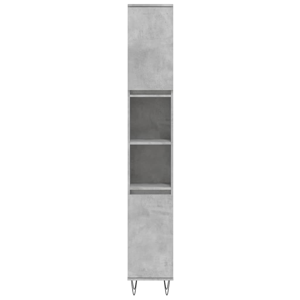 3-delige Badkamerkastenset bewerkt hout betongrijs is nu te koop bij PeponiXL, paradijselijk wonen!